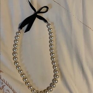 Faux pearl necklace